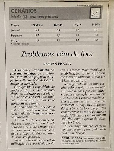 Demian Fiocca coluna Folha de São Paulo